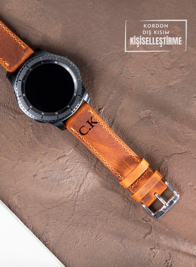 Garmin Watch Crazy Leather Strap - Camel