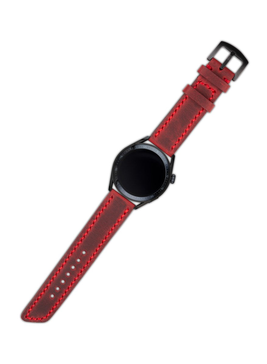 Classic Watch Berdik Leather Strap - Red