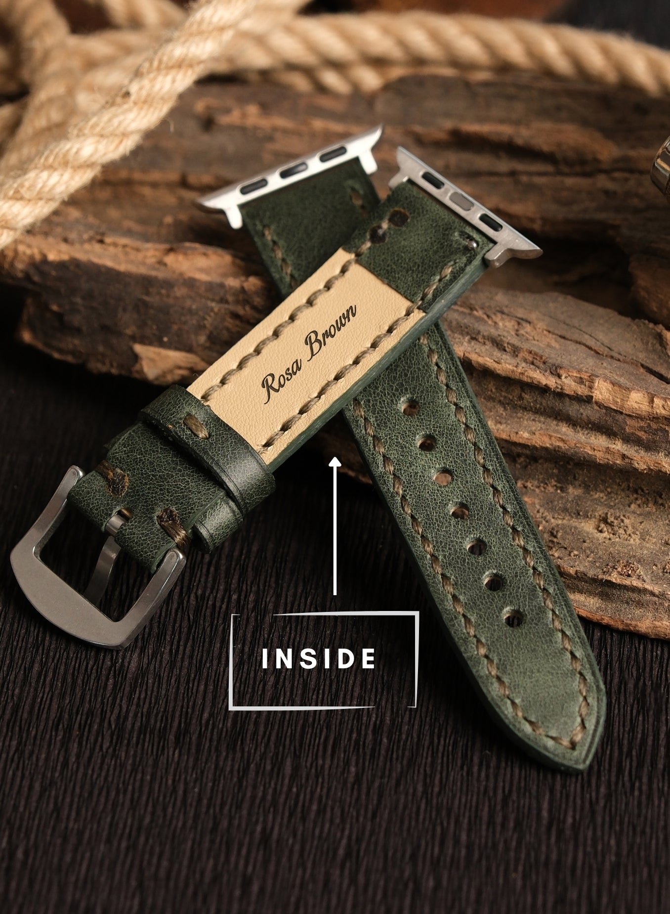 Apple Watch Tiana Leather Strap - Green
