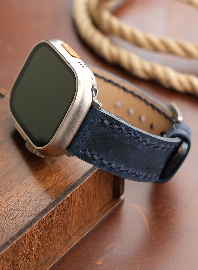 Apple Watch Berdik Leather Strap - Blue