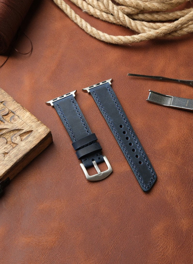 Apple Watch Berdik Leather Strap - Blue