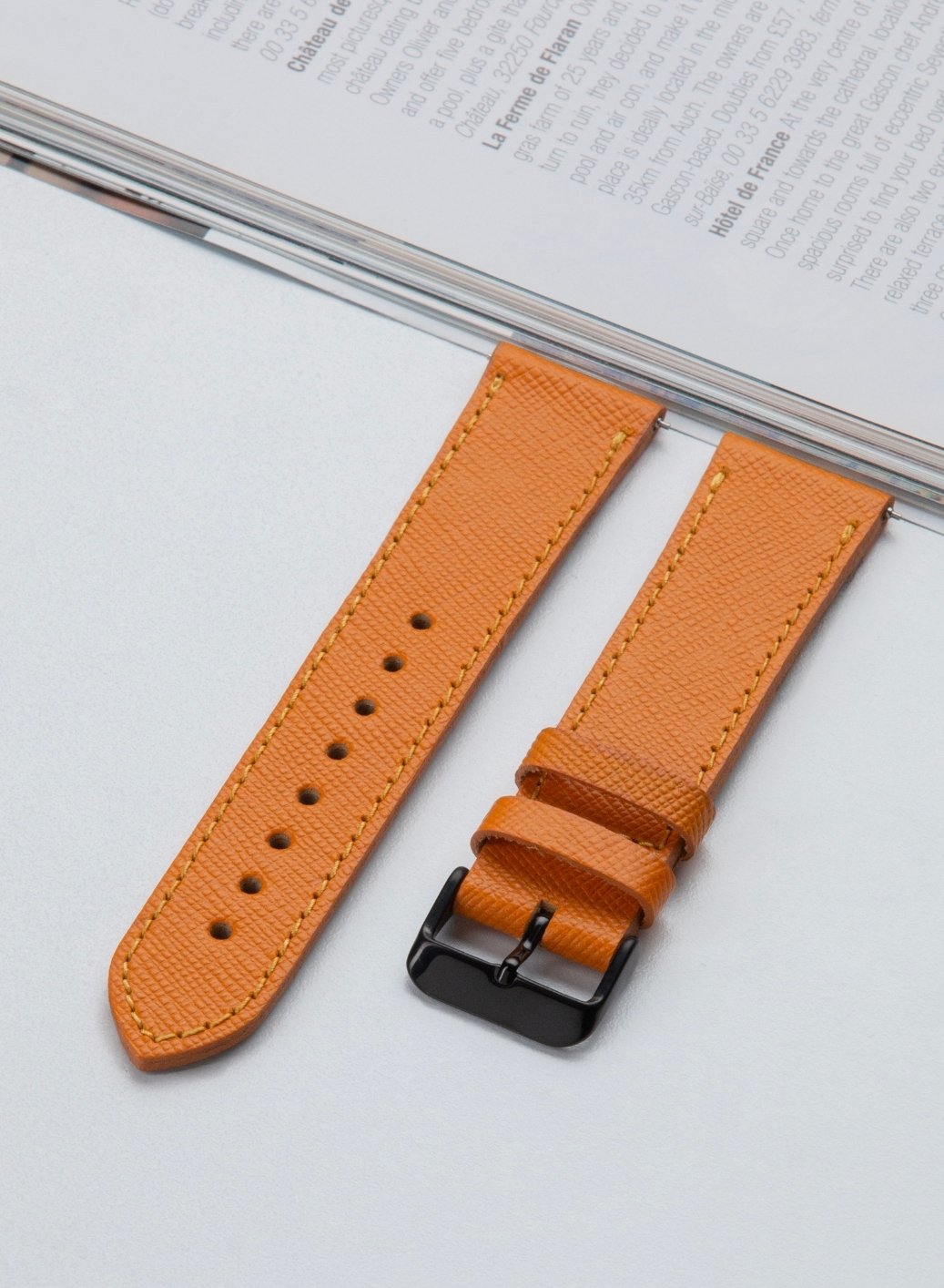 Samsung Watch Saffiano Leather Strap - Yellow