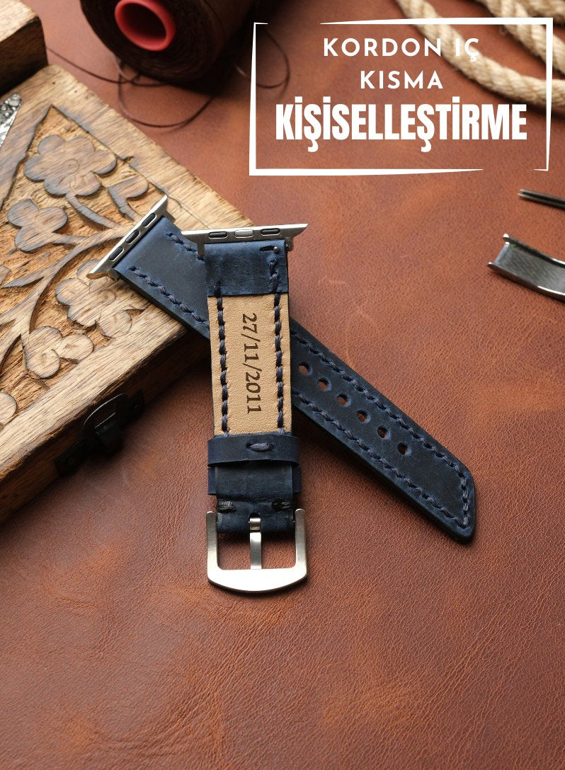 Apple Watch Berdik Leather Strap - Blue