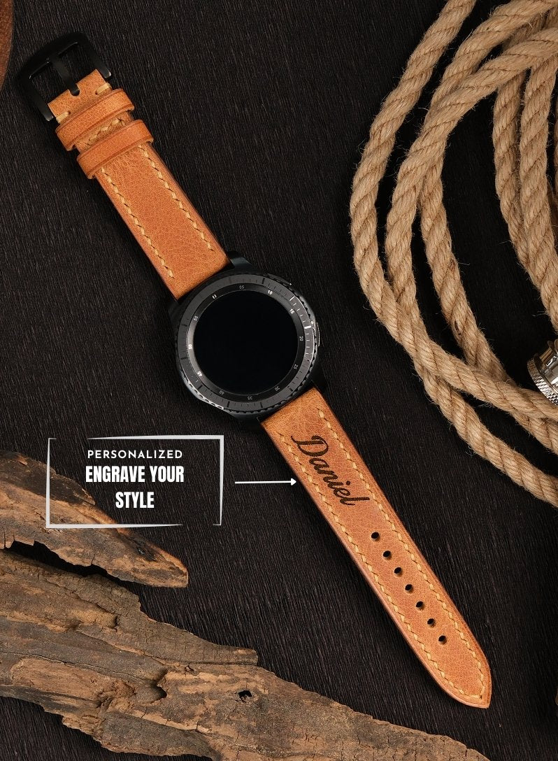 Garmin Watch Tiana Leather Strap -Camel