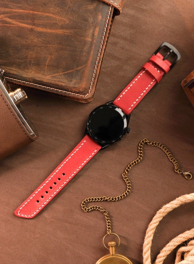 Huawei Watch Pueblo Leather Strap - Red