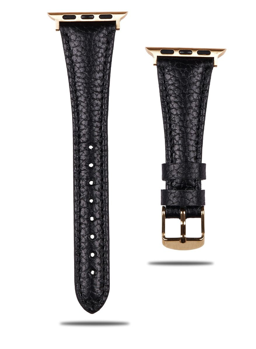 Apple Watch Pupi Leather Women Strap - Black