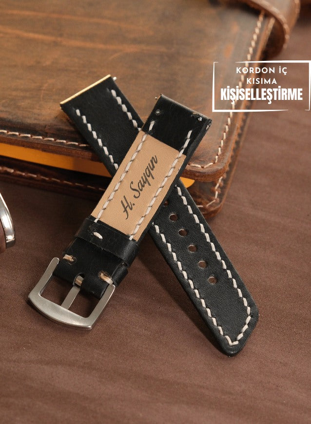 Samsung Watch Pueblo Leather Strap - Black