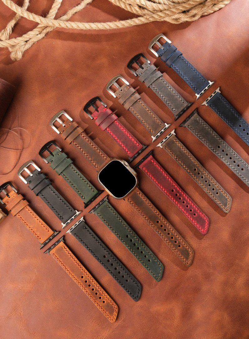 Apple Watch Berdik Leather Strap - Blue