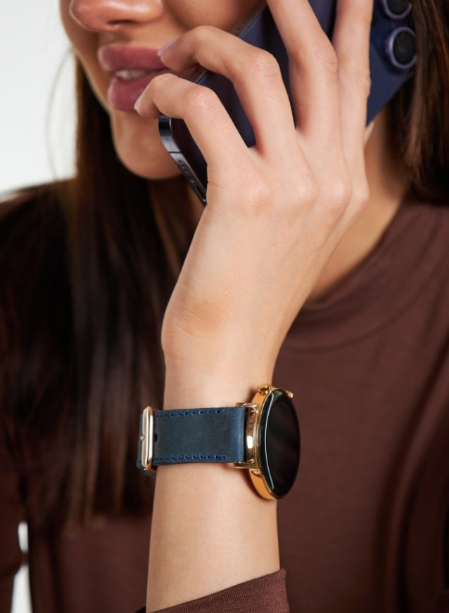 Garmin Watch Crazy Leather Strap - Blue