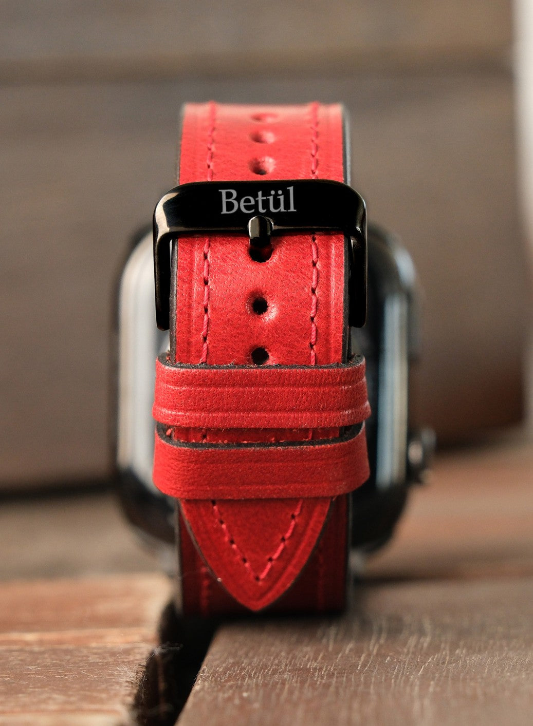 Apple Watch Buttero Leather Strap - Red