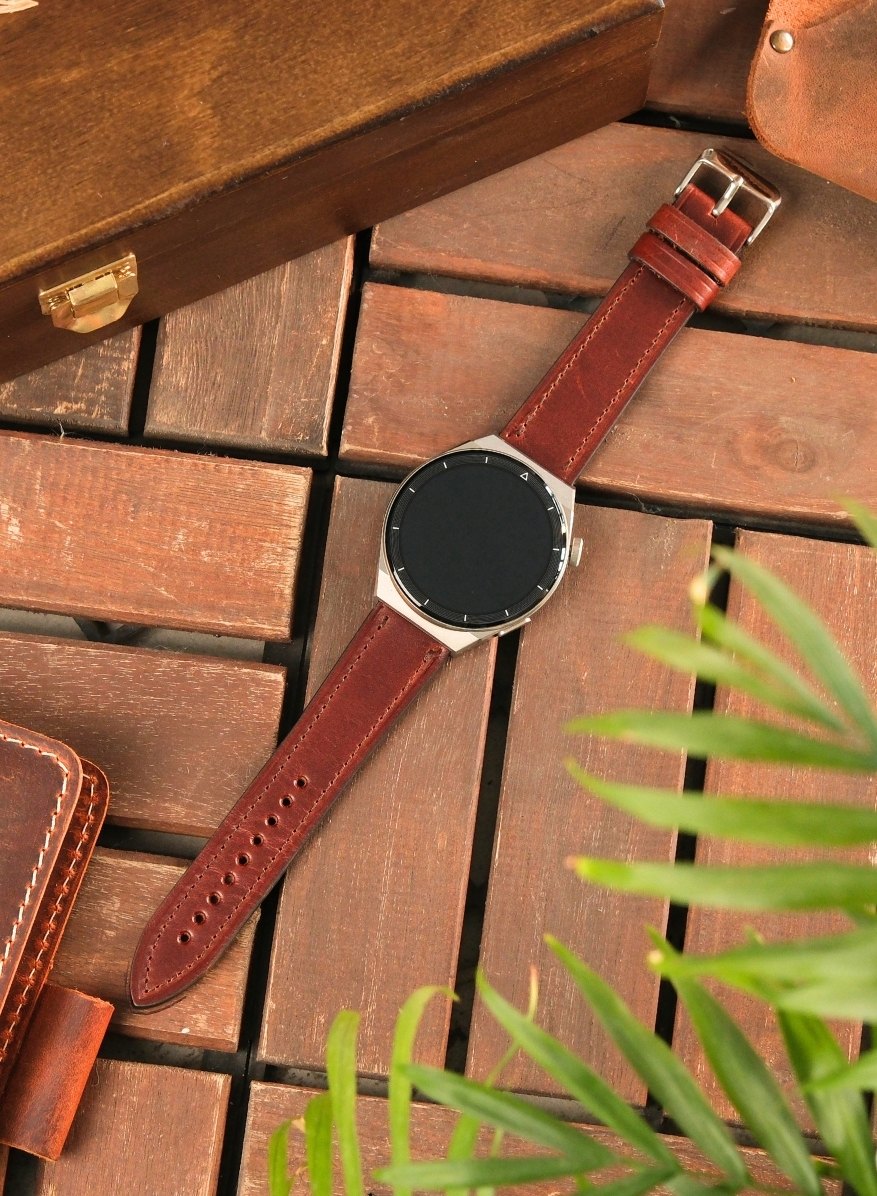 Classic Watch Buttero Leather Strap - Burgundy
