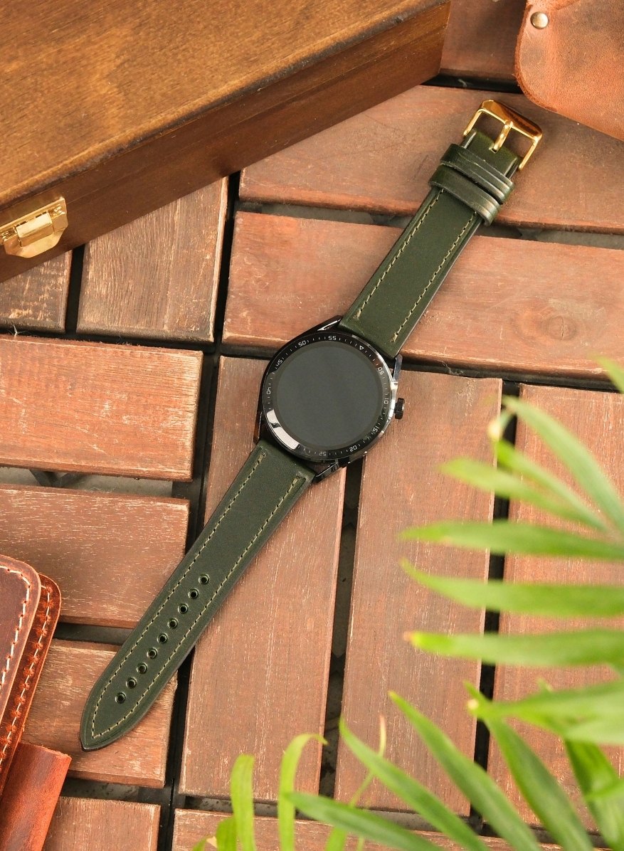 Classic Watch Buttero Leather Strap - Green