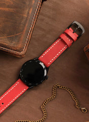 Pueblo Huawei Watch Leather Strap - Red