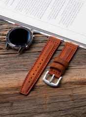 SamCrazy Genuine Leather  Samsung Watch Strap - Camel - VAGAVE