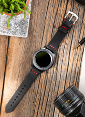 Musap Huawei Leather Watch Strap - Black