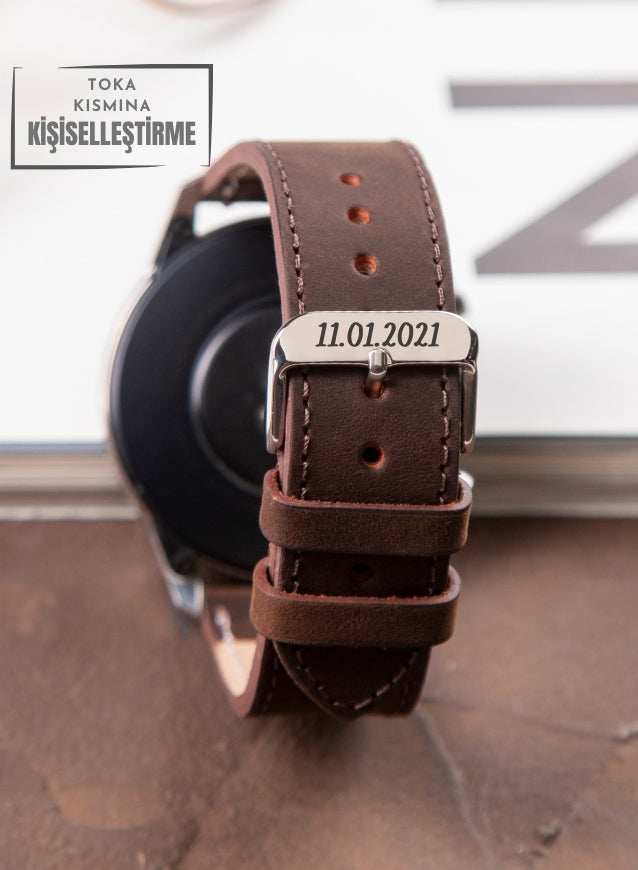 Garmin Watch Crazy Leather Strap - Brown