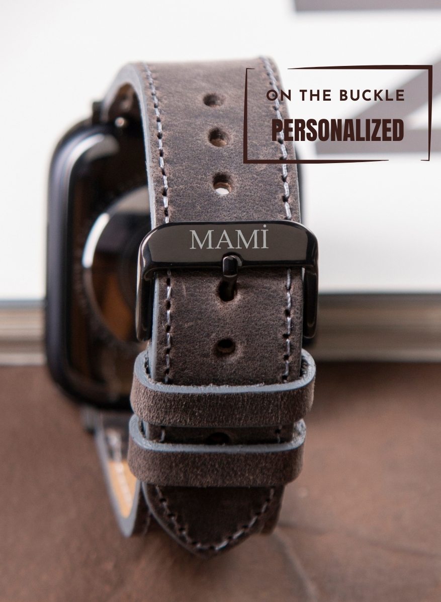 Apple Watch Crazy Leather Strap - Gray