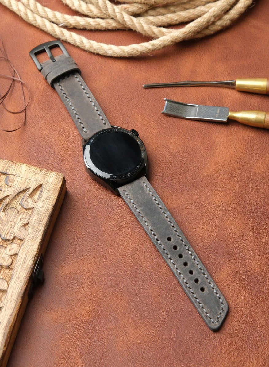 Classic Watch Berdik Leather Strap - Gray
