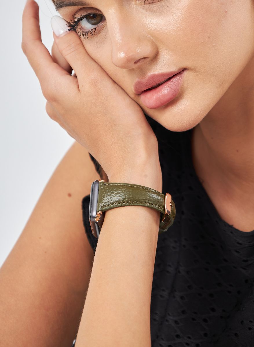 Apple Watch Pupi Leather Women Strap - Green