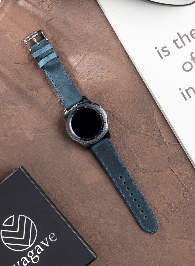 Garmin Watch Crazy Leather Strap - Blue
