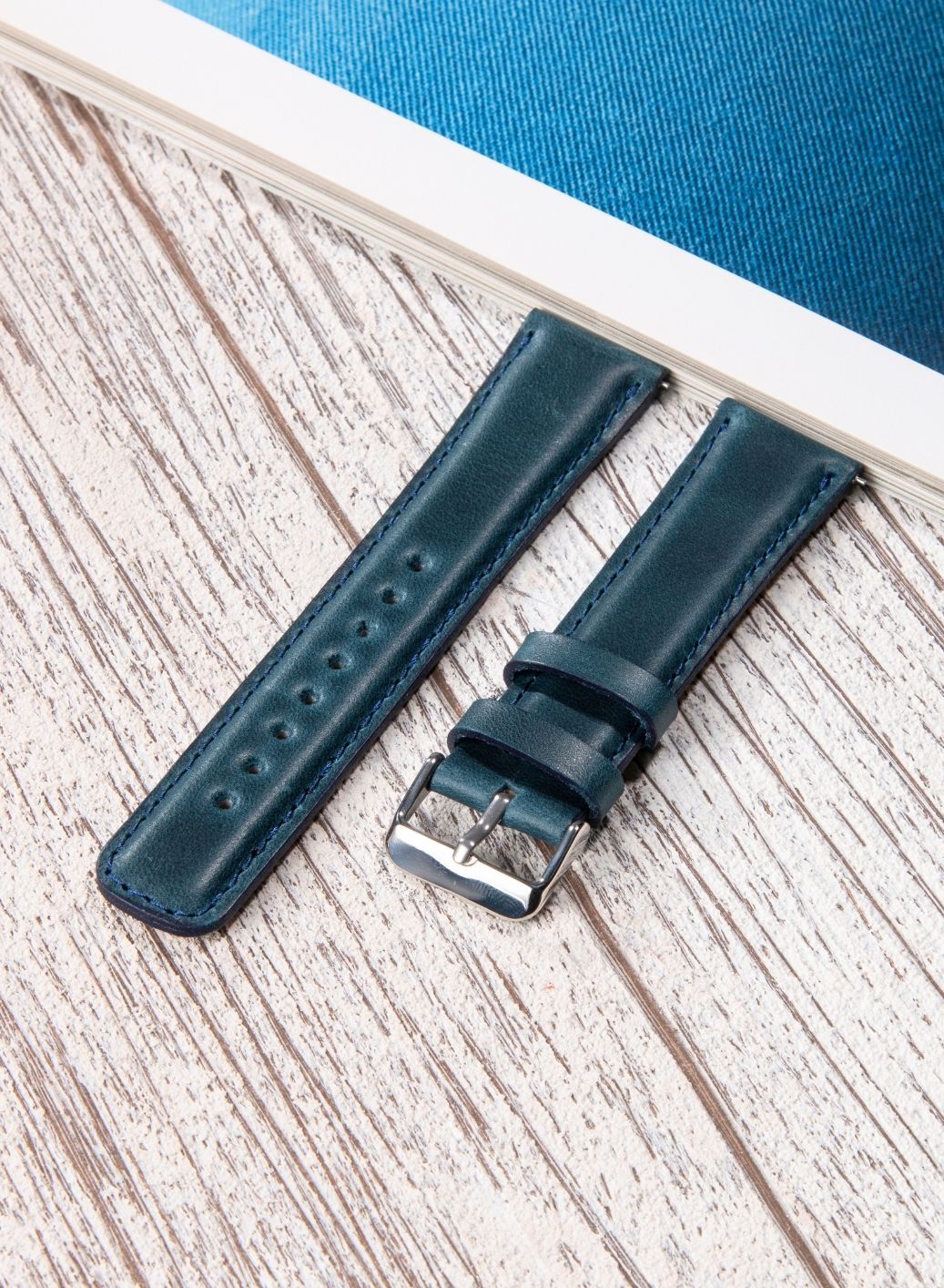Garmin Watch Fullup Leather Strap - Blue