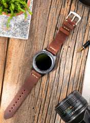 Musap Genuine Leather Apple Watch Strap - Brown