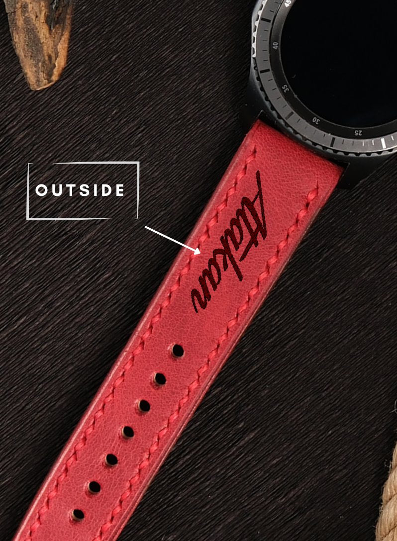 Garmin Watch Tiana Leather Strap - Red