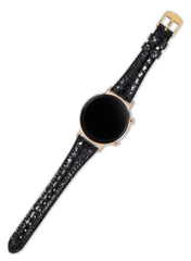 Crop Huawei Watch Women Leather Strap - Black