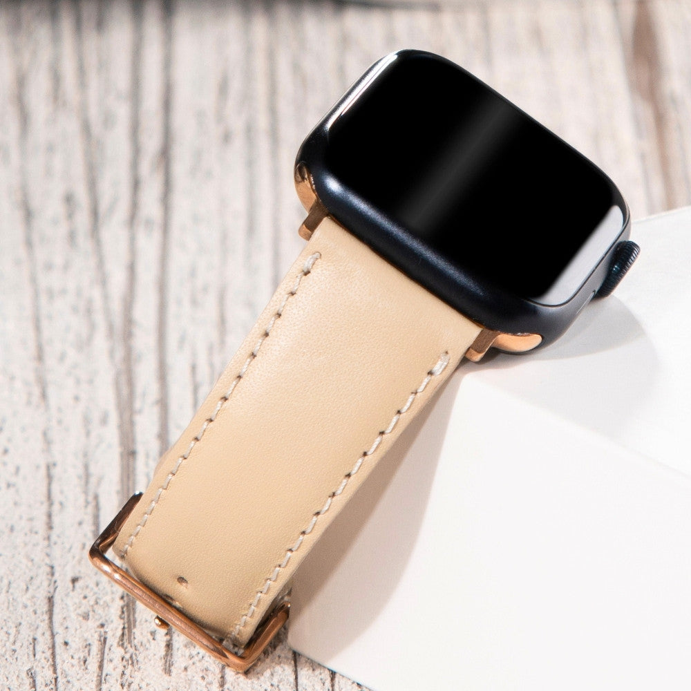 Apple Watch Deri Kordon Bej - Fullup - vagave