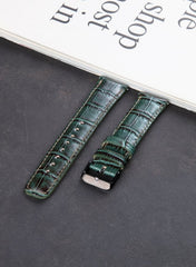 Croco Genuine Leather  Samsung Watch Strap - Green - VAGAVE