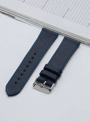 Safiano Genuine Leather Unisex Huawei Watch Strap - Navy Blue - VAGAVE